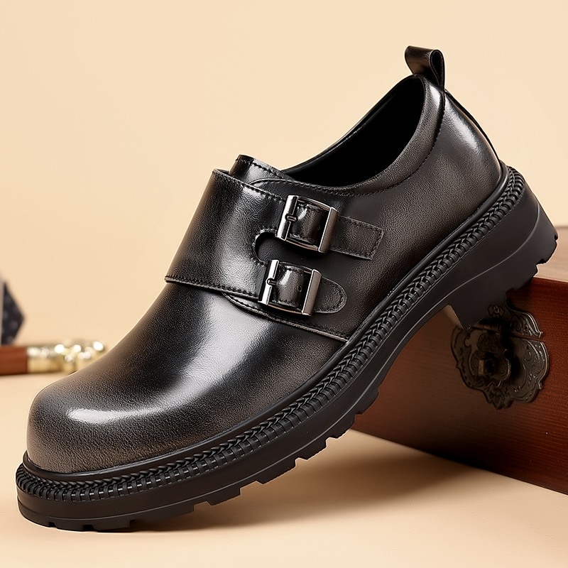 High End Men'S Formal Wear - Retro Kahverengi erkek Deri Rahat Ayakkabılar