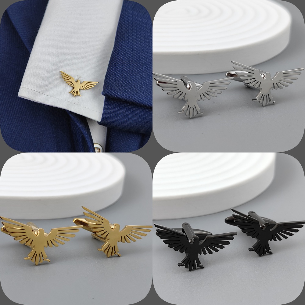 Men'S Formal Wear Ties - 316L paslanmaz çelik uçan kartal altın