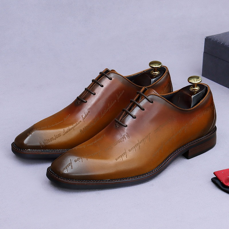 High End Men'S Formal Wear - Erkek Hakiki Deri Oxford Ayakkabı Yeni