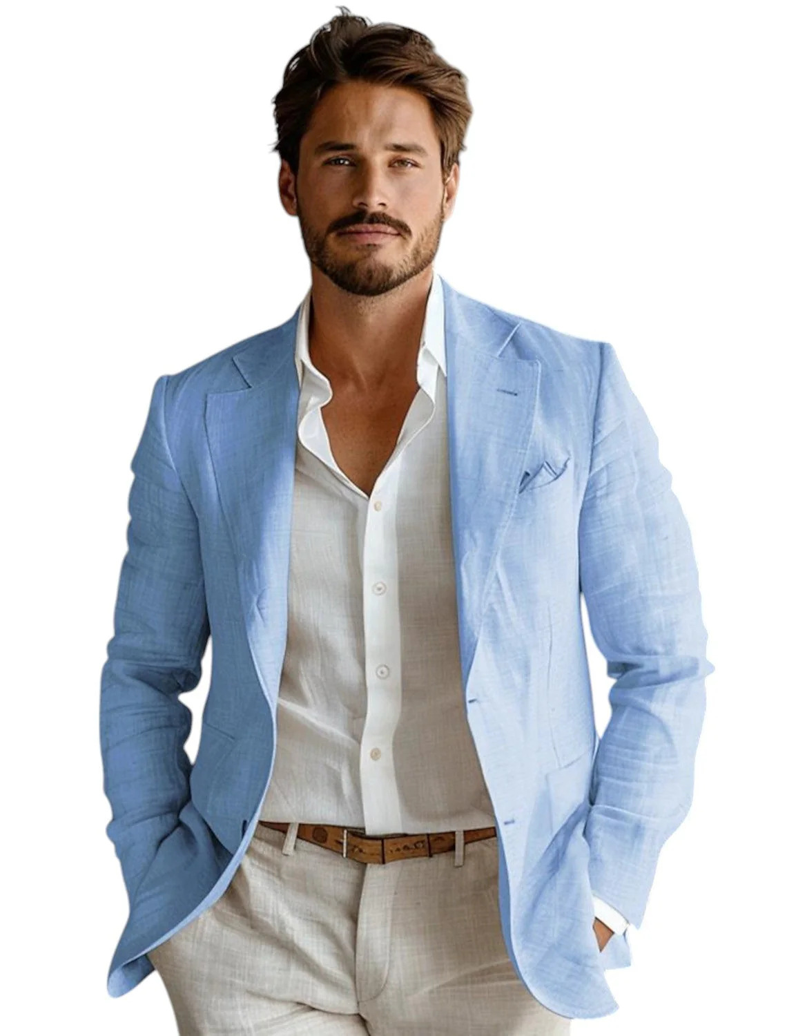 Mavi Slim Fit Erkek Keten Blaz - Men Formal Wear Summer incelemesi ve fiyatı